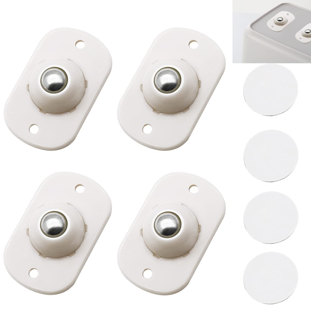 8pcs Self Adhesive Mini Swivel Casters Wheels