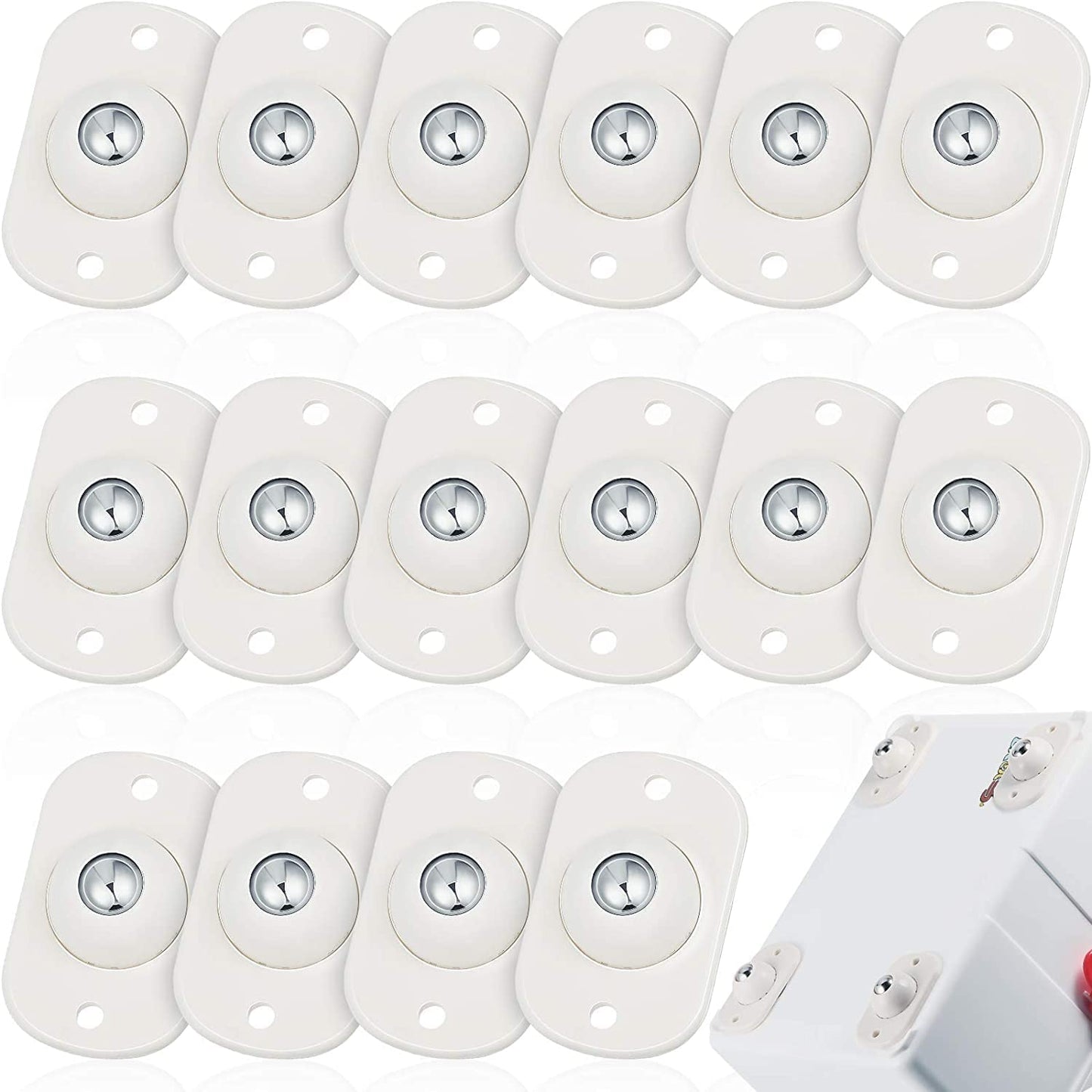 8pcs Self Adhesive Mini Swivel Casters Wheels