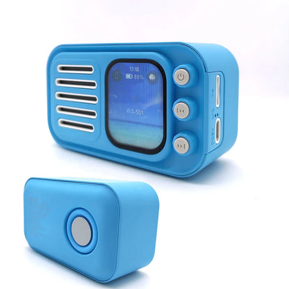 wireless Bluetooth speaker with screen (use as alarm,calender and ETC.)