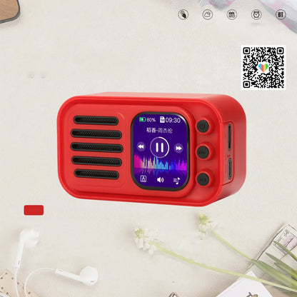 wireless Bluetooth speaker with screen (use as alarm,calender and ETC.)