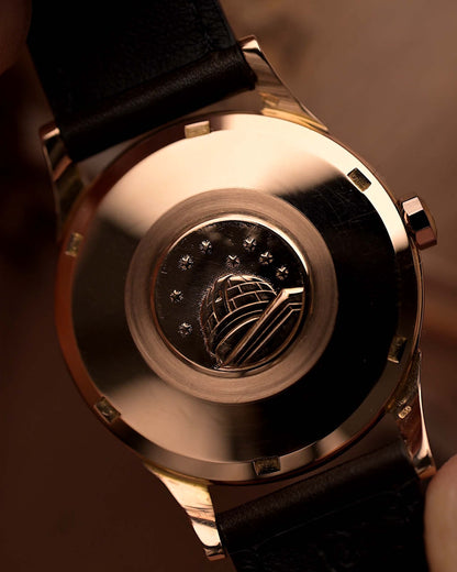 Omega Constellation Railroad 18k Rose 1960s
