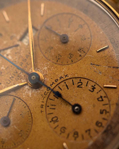Universal Geneve 12554 Tri Compax 18k 1940s