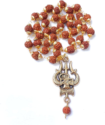 Rudraksha Gold Plated Chain
