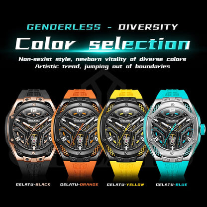GELATU Watch 6007 Luxury Sports Waterproof Mechanical